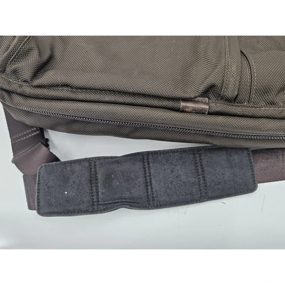 TUMI‎ Dark Brown Nylon Expandable Briefcase Messenger w Laptop Insert
